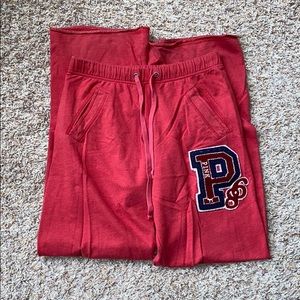 Victoria’s Secret Pink red boyfriend sweatpants XS